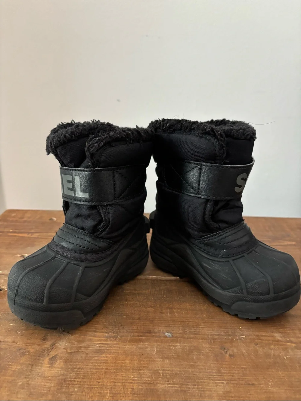 Sorel Snow Commander Kids' Black Winter Snow Boots Size 7